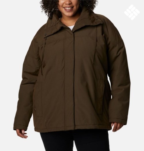 Columbia Maple Hollow Isolerte Jakker Dame Mørke Brune | Plus Size 85340H